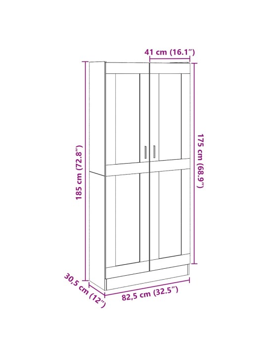 KÕRGLAUD KÄSITÖÖLINE TAMM 82,5X30,5X185 CM TEHNOPUIT