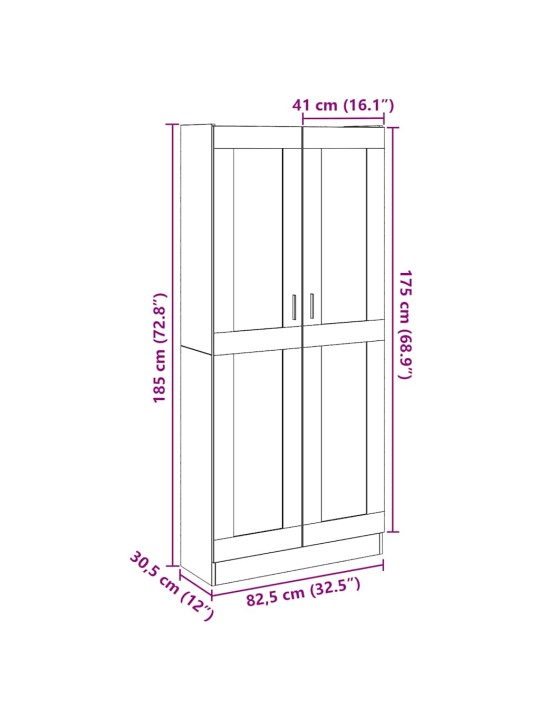 KÕRGLAUD KÄSITÖÖLINE TAMM 82,5X30,5X185 CM TEHNOPUIT