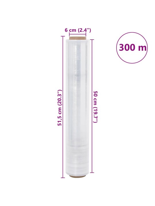 STRETCH FILM 2 TK LÄBIPAISTEV 20 ΜM 50 CM X 300 M