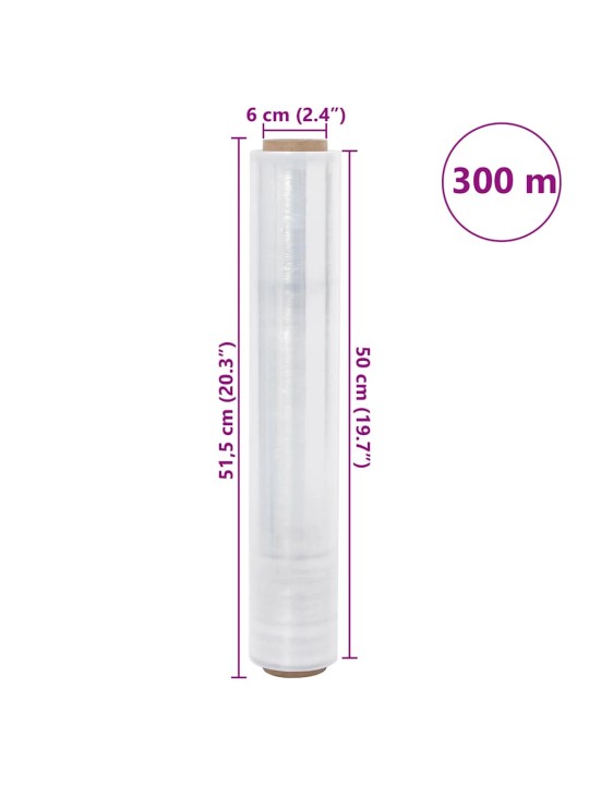 STRETCH FILM 2 TK LÄBIPAISTEV 30 ΜM 50 CM X 300 M