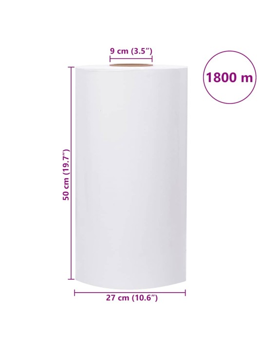 PÕLLUMAJANDUSLIK VENIV KILE VALGE 25 ΜM 50 CM X 1800 M