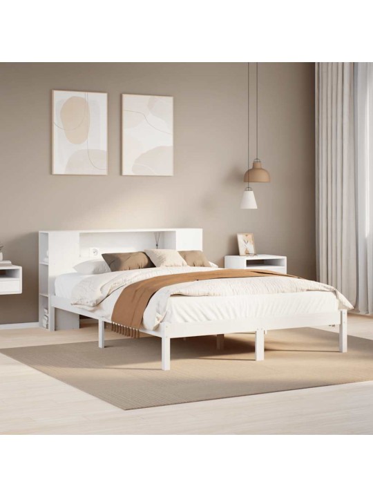 RIIULIGA VOODIRAAM ILMA MADRATSITA, VALGE, 120X200CM, MÄNNIPUIT