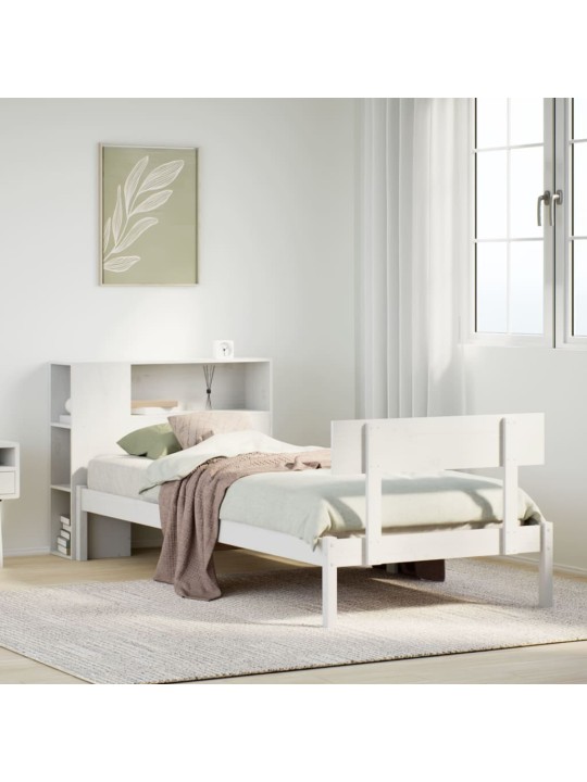 RIIULIGA VOODIRAAM ILMA MADRATSITA, VALGE, 90X190 CM, MÄNNIPUIT