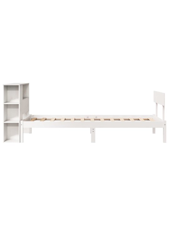 RIIULIGA VOODIRAAM ILMA MADRATSITA, VALGE, 90X200 CM, MÄNNIPUIT