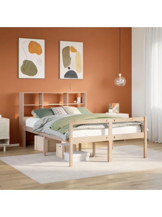 RIIULIGA VOODIRAAM ILMA MADRATSITA, 140X200 CM, MÄNNIPUIT