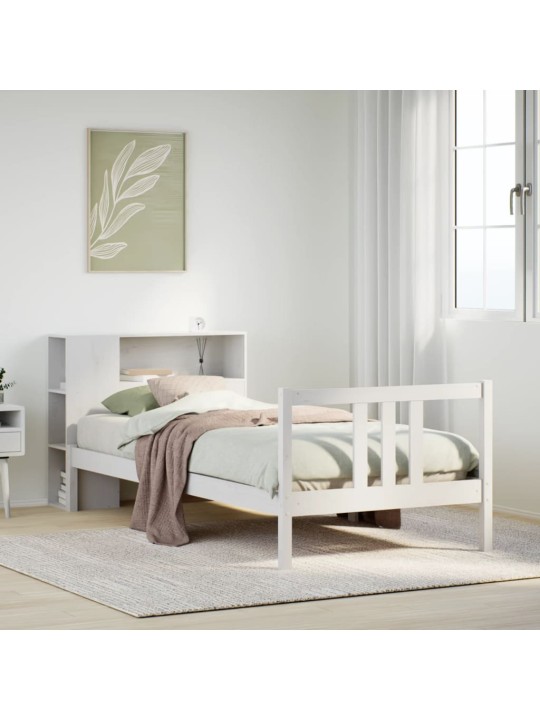 RIIULIGA VOODIRAAM ILMA MADRATSITA, VALGE, 90X200 CM, MÄNNIPUIT