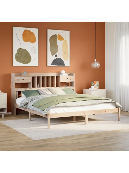 RIIULIGA VOODIRAAM ILMA MADRATSITA, 200X200 CM, MÄNNIPUIT