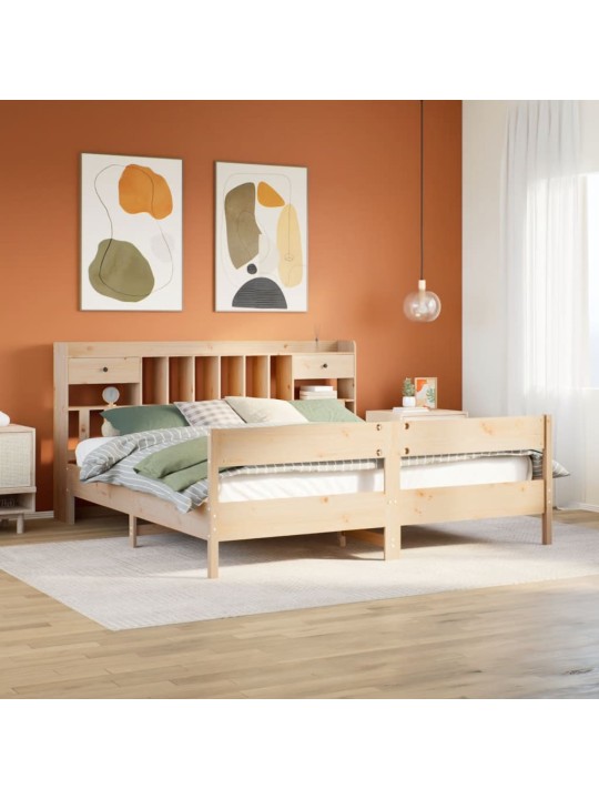 RIIULIGA VOODIRAAM ILMA MADRATSITA, 200 X 200 CM, MÄNNIPUIT