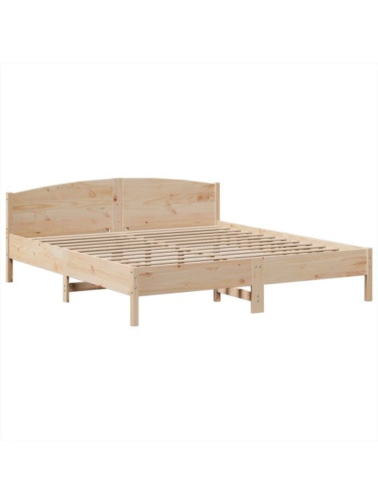 RIIULIGA VOODIRAAM ILMA MADRATSITA, 200X200 CM, MÄNNIPUIT