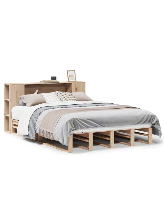 Riiuliga voodiraam ilma madratsita, 120x190 cm, puit