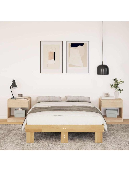 VOODIRAAM ILMA MADRATSITA 120X200 CM TÄISPUIDUST TAMM