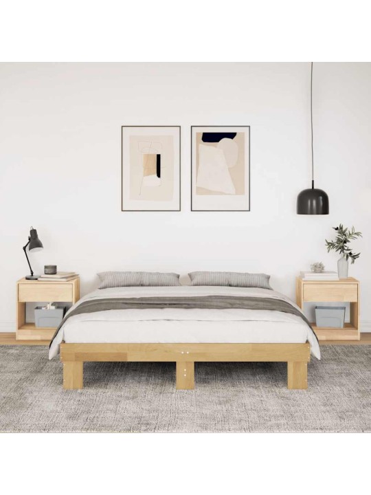 VOODIRAAM ILMA MADRATSITA 140X200 CM TÄISPUIDUST TAMM