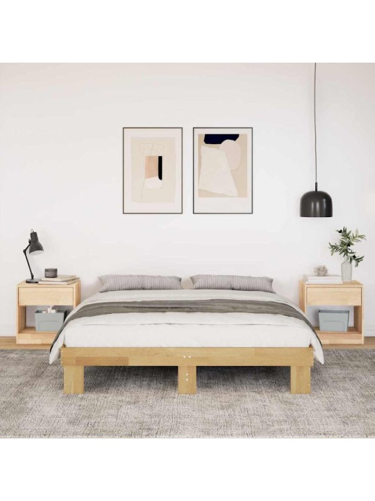 VOODIRAAM ILMA MADRATSITA 150X200 CM TÄISPUIDUST TAMM