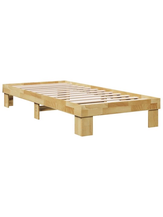 VOODIRAAM ILMA MADRATSITA 75X190 CM TÄISPUIDUST TAMM