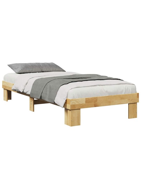 VOODIRAAM ILMA MADRATSITA 75X190 CM TÄISPUIDUST TAMM