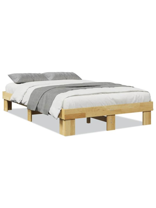 VOODIRAAM ILMA MADRATSITA 120X190 CM TÄISPUIDUST TAMM