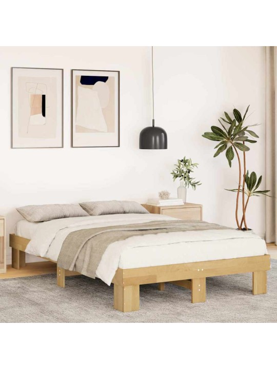 VOODIRAAM ILMA MADRATSITA 120X190 CM TÄISPUIDUST TAMM