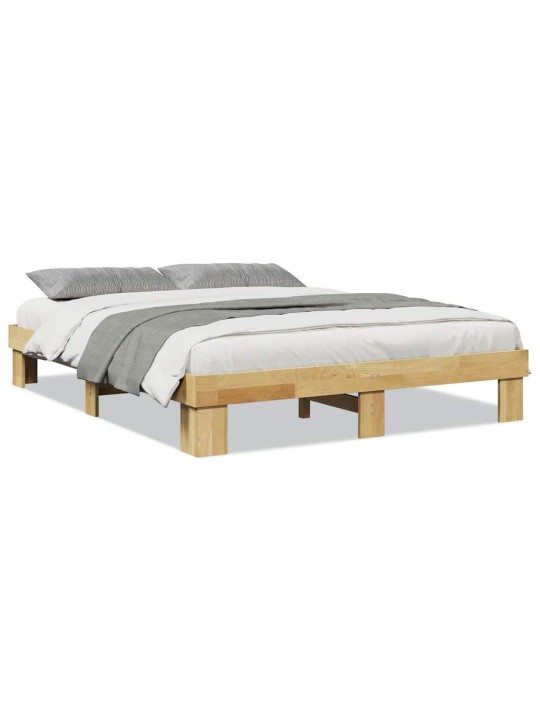 VOODIRAAM ILMA MADRATSITA 135X190 CM TÄISPUIDUST TAMM