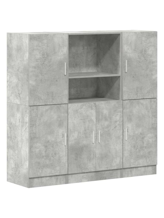 3-osaline köögimööbli komplekt, betoonhall, tehispuit