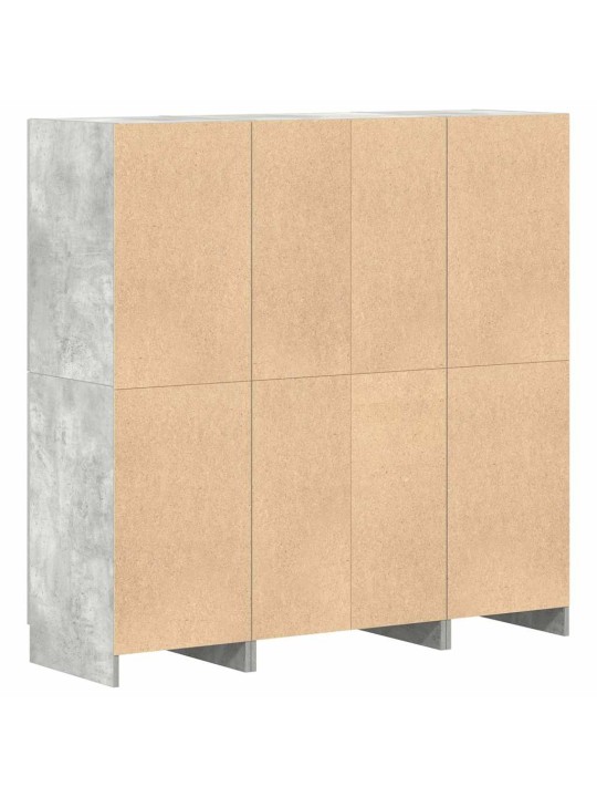 3-osaline köögimööbli komplekt, betoonhall, tehispuit
