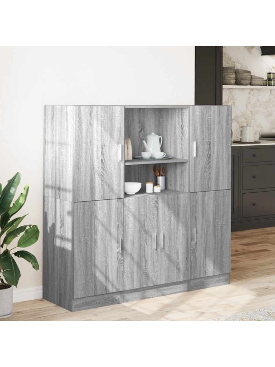 3-osaline vannitoakappide komplekt, hall sonoma tamm, tehispuit