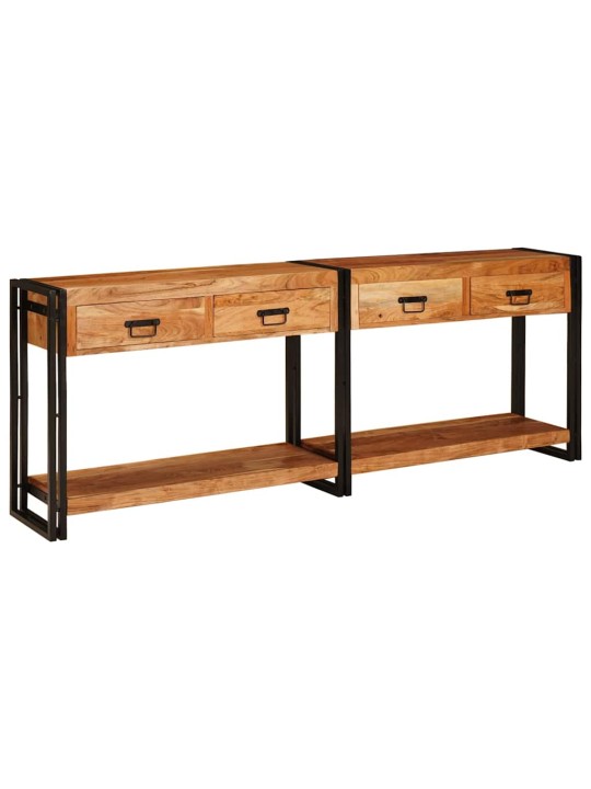 Konsoollauad sahtliga 2 tk pruun 200 x 33 x 75 cm akaatsiapuit