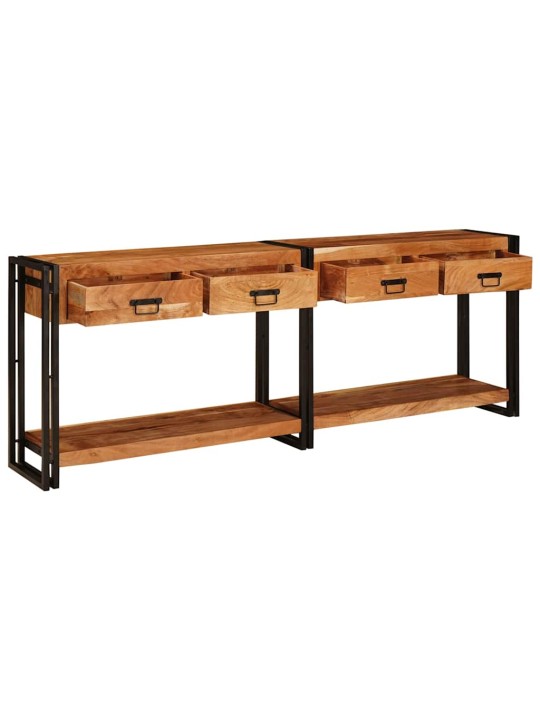 Konsoollauad sahtliga 2 tk pruun 200 x 33 x 75 cm akaatsiapuit