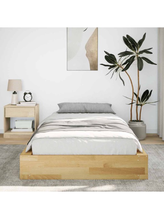 VOODIRAAM ILMA MADRATSITA 90X200 CM TÄISPUIDUST TAMM