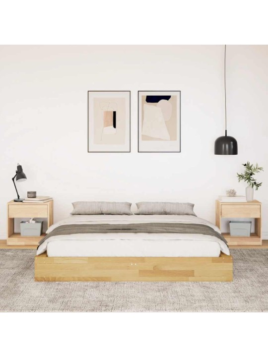 VOODIRAAM ILMA MADRATSITA 140X200 CM TÄISPUIDUST TAMM