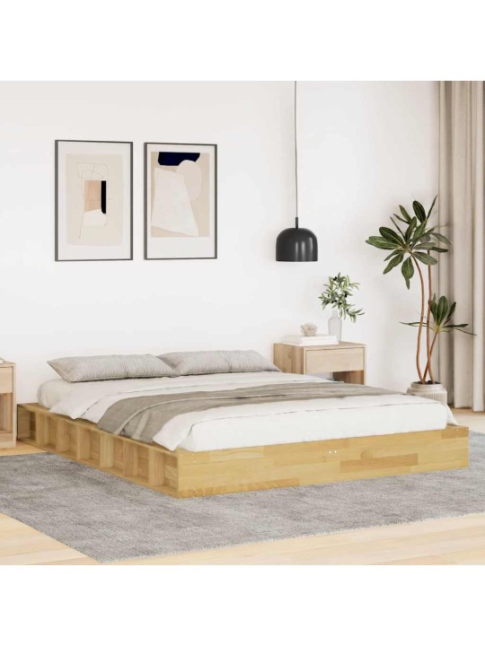 VOODIRAAM ILMA MADRATSITA 140X200 CM TÄISPUIDUST TAMM