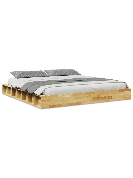 VOODIRAAM ILMA MADRATSITA 200X200 CM TÄISPUIDUST TAMM