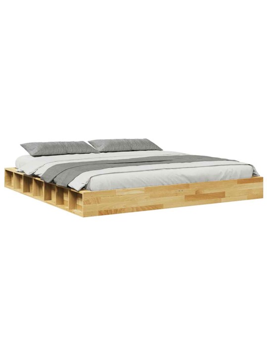 VOODIRAAM ILMA MADRATSITA 200X200 CM TÄISPUIDUST TAMM