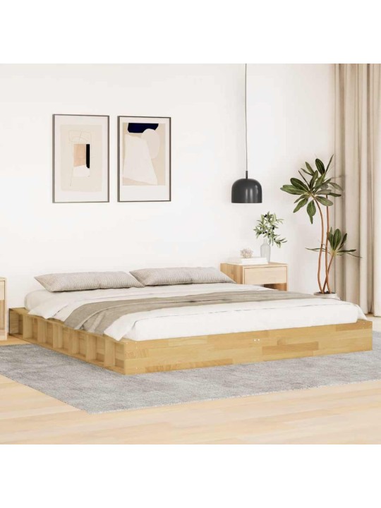 VOODIRAAM ILMA MADRATSITA 200X200 CM TÄISPUIDUST TAMM