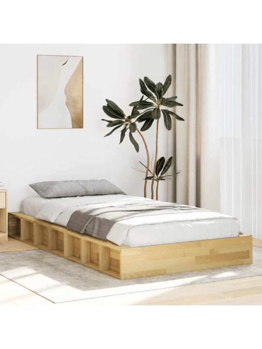 VOODIRAAM ILMA MADRATSITA 75X190 CM TÄISPUIDUST TAMM