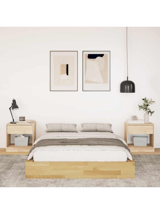 VOODIRAAM ILMA MADRATSITA 120X190 CM TÄISPUIDUST TAMM