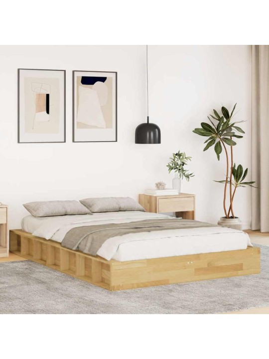 VOODIRAAM ILMA MADRATSITA 120X190 CM TÄISPUIDUST TAMM