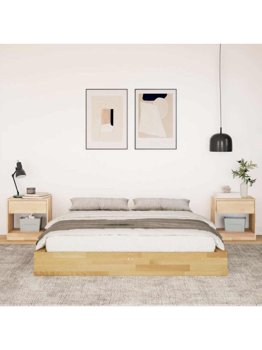 VOODIRAAM ILMA MADRATSITA 135X190 CM TÄISPUIDUST TAMM
