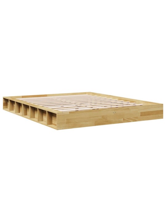 VOODIRAAM ILMA MADRATSITA 135X190 CM TÄISPUIDUST TAMM