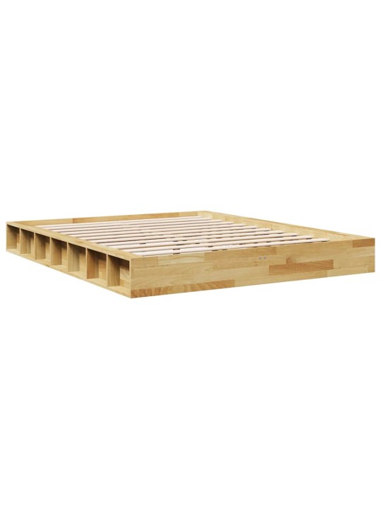 VOODIRAAM ILMA MADRATSITA 140X190 CM TÄISPUIDUST TAMM
