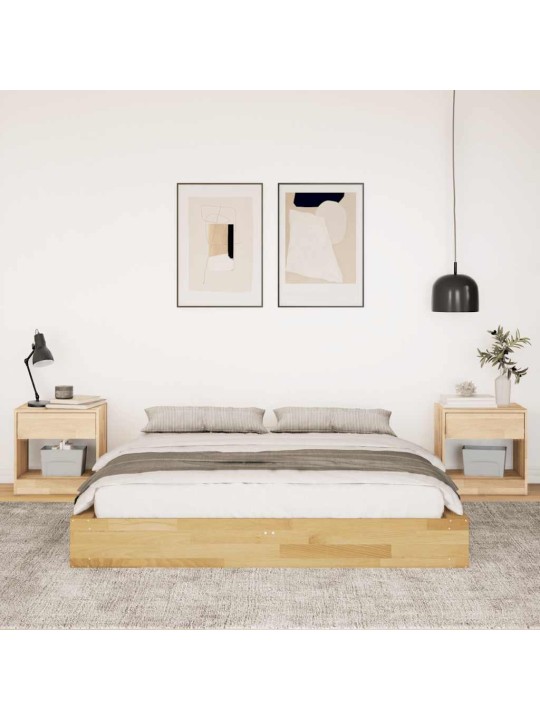 VOODIRAAM ILMA MADRATSITA 140X190 CM TÄISPUIDUST TAMM