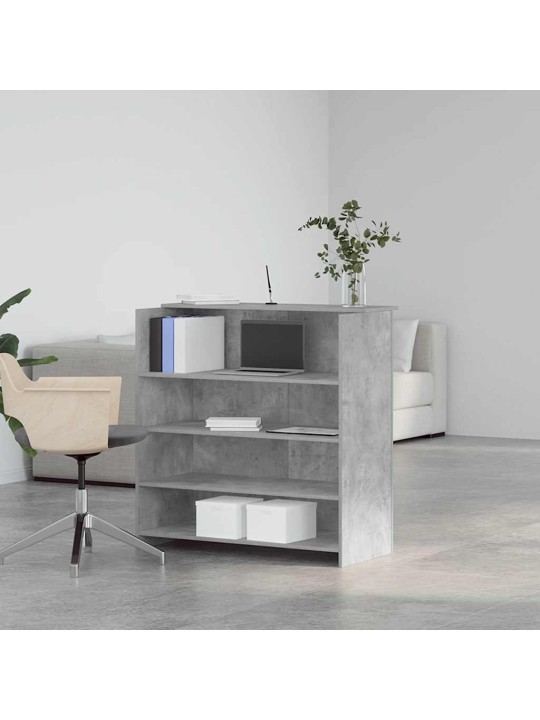 Vastuvõtulaud, betoonhall, 100x50x103,5 cm, tehispuit