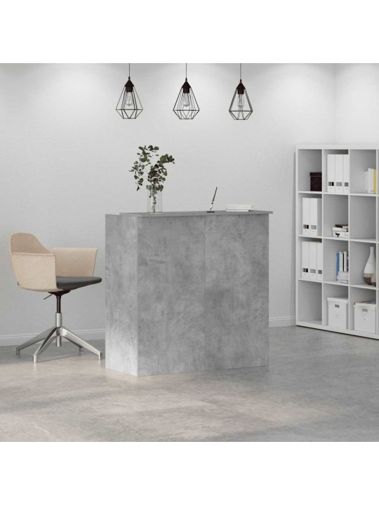 Vastuvõtulaud, betoonhall, 100x50x103,5 cm, tehispuit