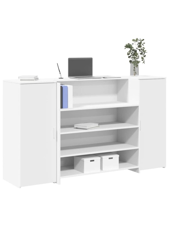 Vastuvõtulaud valge 180x50x103,5 cm engineered wood
