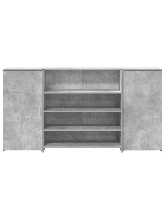 Vastuvõtulaud, betoonhall, 200x50x103,5 cm, tehispuit