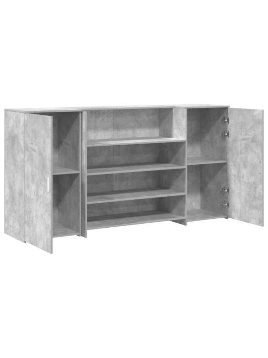 Vastuvõtulaud, betoonhall, 200x50x103,5 cm, tehispuit