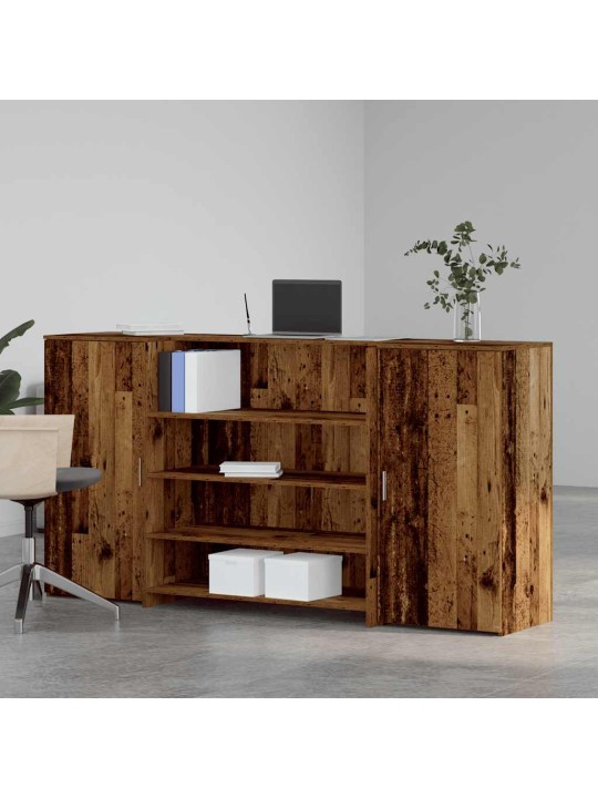Vastuvõtulaud, vana puit, 200x50x103,5 cm, tehispuit