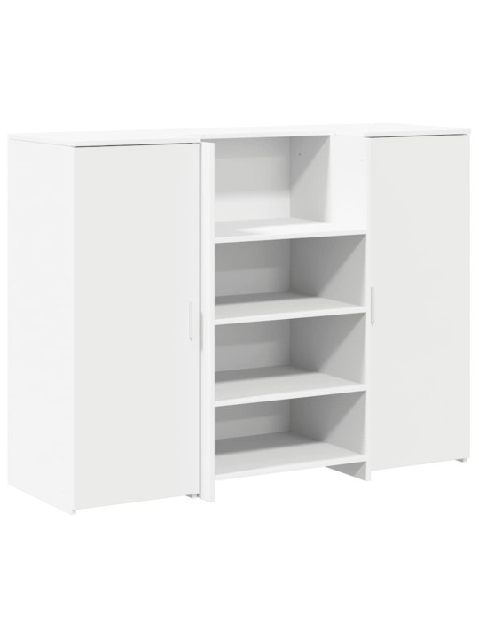 Vastuvõtulaud valge 135x50x103,5 cm engineered wood