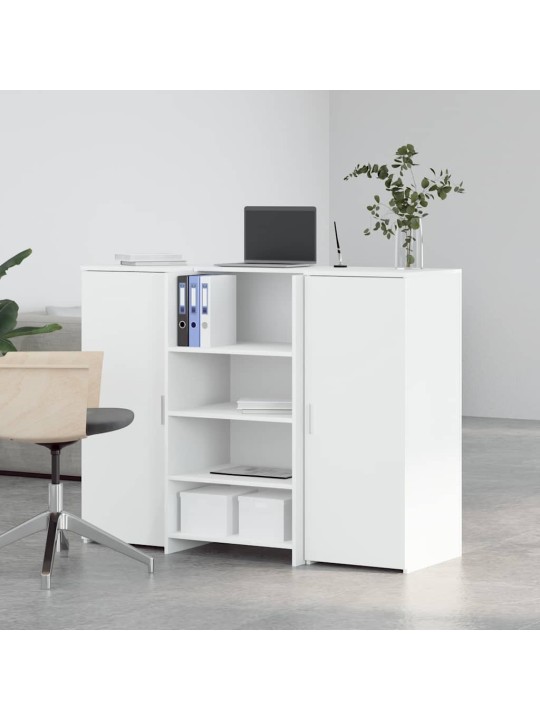 Vastuvõtulaud valge 135x50x103,5 cm engineered wood