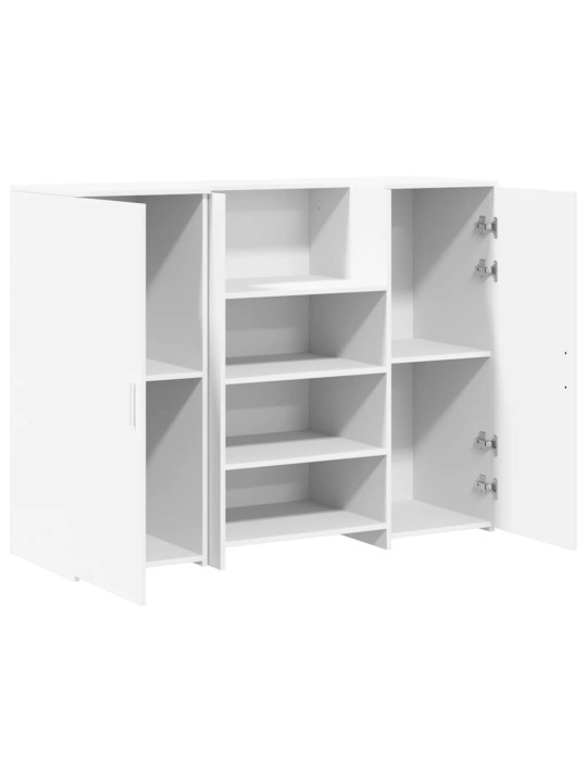 Vastuvõtulaud valge 135x50x103,5 cm engineered wood