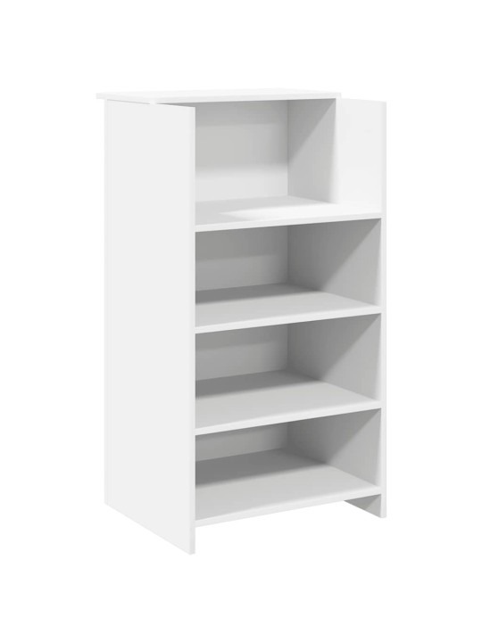 Vastuvõtulaud valge 135x50x103,5 cm engineered wood